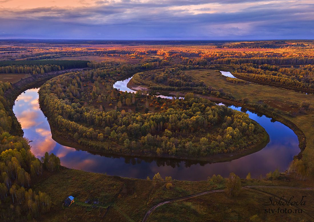 Река Тара у деревни Лисино, Муромцевский район, Омская область